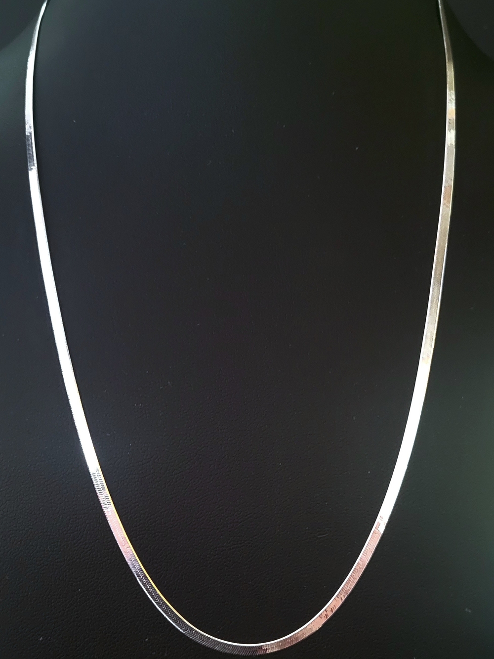 Elegant Silver Herringbone Necklace -20 Inches Women's Jewelry